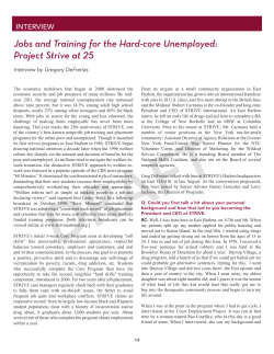 Jobs and Training for the Hard-core Unemployed: Project Strive at 25