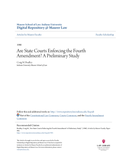 Are State Courts Enforcing the Fourth Amendment? A Preliminary