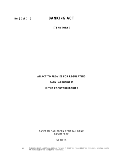 banking act - Eastern Caribbean Central Bank