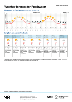Weather forecast for Freshwater