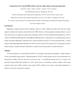 Comparison of ICA based fMRI artifact removal: single subject and