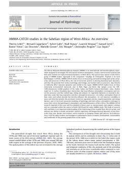 AMMA-CATCH studies in the Sahelian region of West