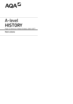 A-level History Specimen mark scheme Paper 2J