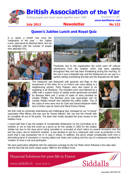 Jul 2012 - The British Association of the Var