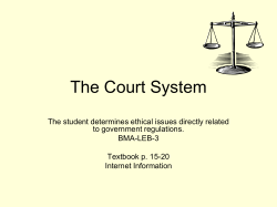 The Court System and Trial Procedures