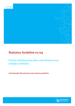 Statutory guideline 01/09 Priority infrastructure plans and