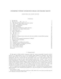 SYMMETRIC POWER CONGRUENCE IDEALS AND SELMER