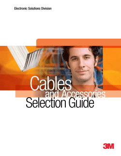 Cables and Accessories Selection Guide