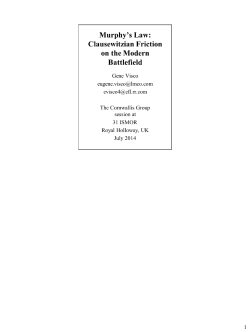 More Than You Ever Wanted to Know About Clausewitzian Friction