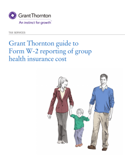 Guide to Form W-2 Reporting of Group Health Insurance Cost