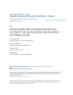 speed limit recommendation in vicinity of