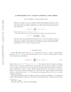 arXiv:math/0507497v1 [math.CO] 24 Jul 2005