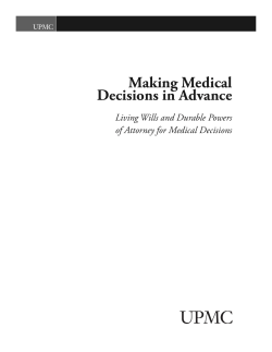 Making Medical Decisions in Advance