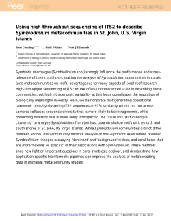 Symbiodinium[i] metacommunities in St. John, US Virgin
