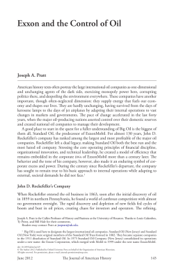 Exxon and the Control of Oil - Oxford Academic