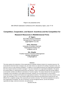 Competition, Cooperation, and Search: Incentives and the