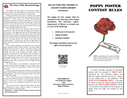 POPPY POSTER - American Legion Department of Illinois