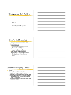 Urinalysis and Body Fluids