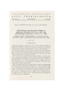 actatheriologica - of Scientific Institutes