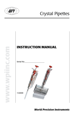 Crystal Pipettes - World Precision Instruments