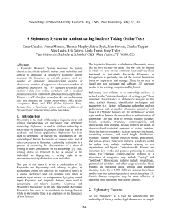 A Stylometry System for Authenticating Students Taking Online Tests