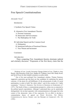 Free Speech Constitutionalism
