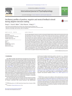Oscillatory profiles of positive, negative and neutral feedback stimuli