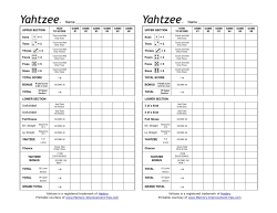 Yahtzee - Memory Improvement Tips