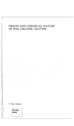 origin and chemical nature of soil organic matter