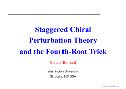 Staggered Chiral Perturbation Theory and the Fourth