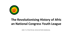 The Revolutionising History of African National Congress Youth