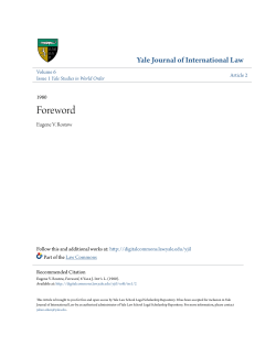 Foreword - Yale Law School Legal Scholarship Repository