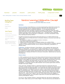 Service Learning-Celebration Concept