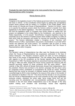 Powers of the Senate in Congress