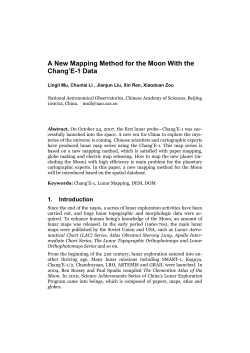 A New Mapping Method for the Moon With the Chang`E