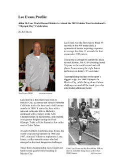 Lee Evans Profile - Golden West Invitational