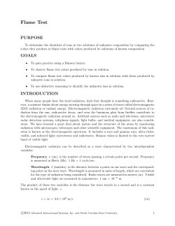 Flame Test - WebAssign