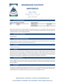 MgSO4.7H2O - Aquasol Nutri