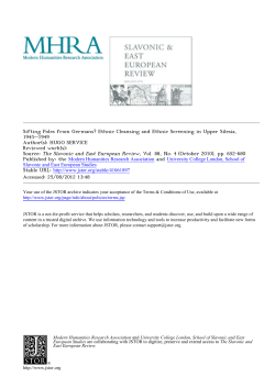Sifting Poles from Germans? Ethnic Cleansing and Ethnic Screening