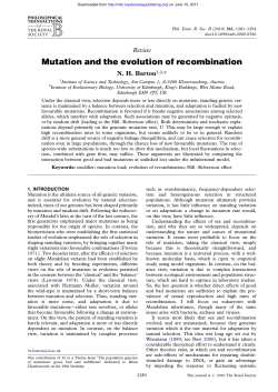 Mutation and the evolution of recombination