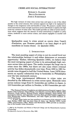 Crime and Social Interactions