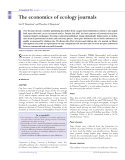 The economics of ecology journals - Carl T. Bergstrom