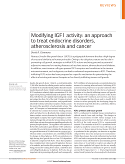 Modifying IGF1 activity: an approach to treat endocrine disorders