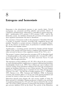 Estrogens and hemostasis - iPubli