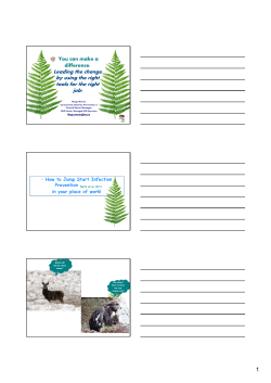 Leading the change by using the right tools for the right job!