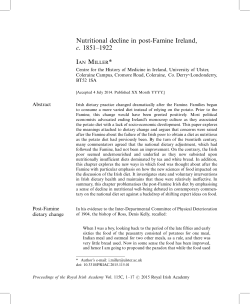 Nutritional decline in post-Famine Ireland, c. 1851Б1922