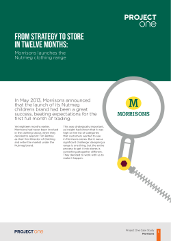 From strategy to store in twelve months: