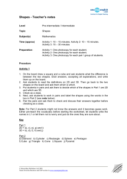 Shapes - Teacher`s notes