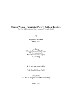Unseen Women: Feminizing Poverty Without Borders.