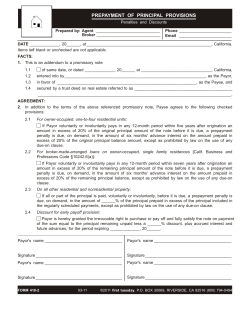 prepayment of principal provisions